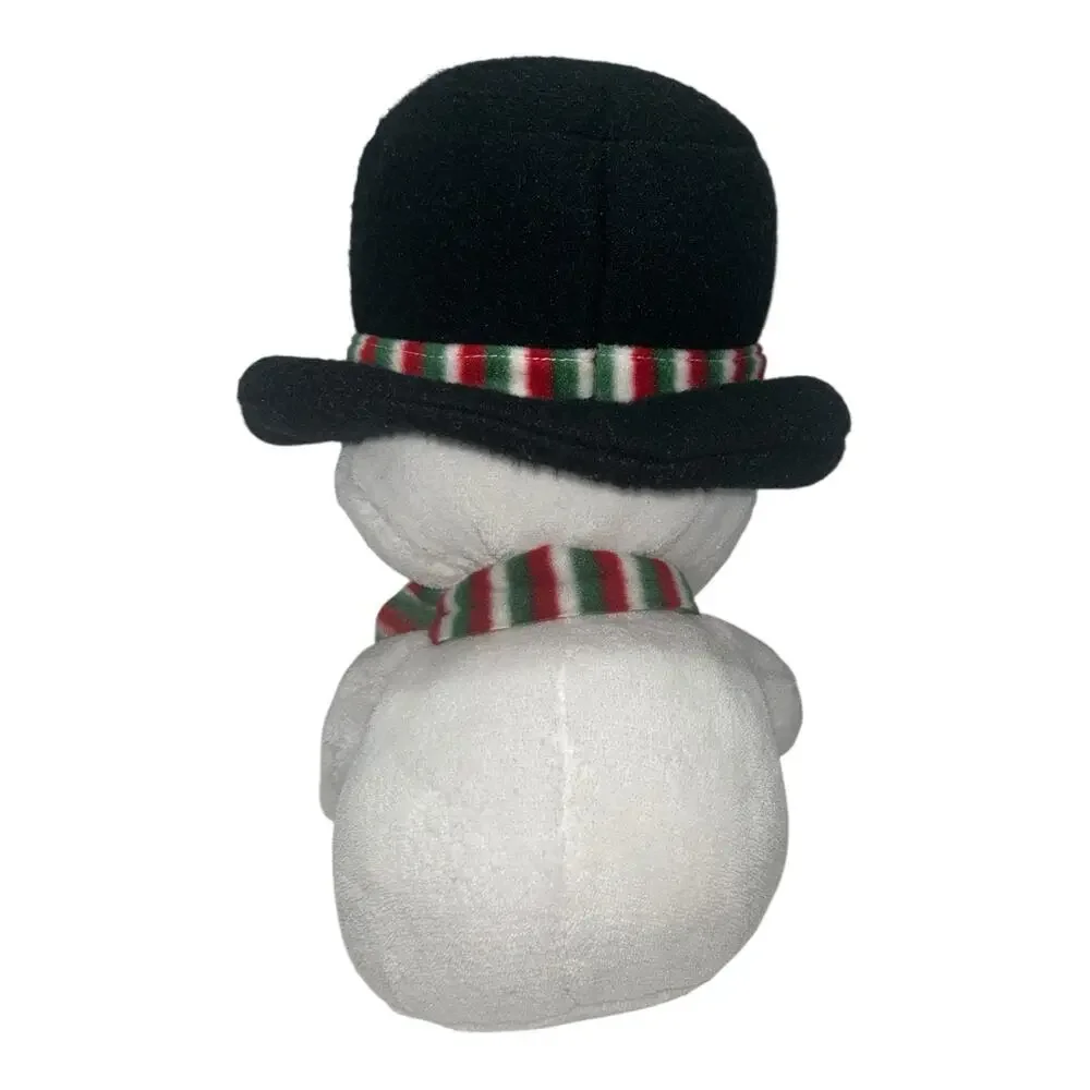 Chosun Snowman Plush Stuffed Animal Hat Striped Scarf